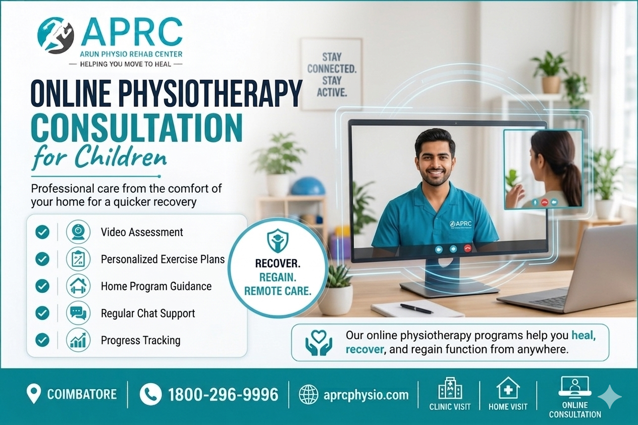 Online Physiotherapy in Coimbatore: Tele-Rehabilitation for Pain Relief, Exercise Guidance, Recovery, and Movement Confidence